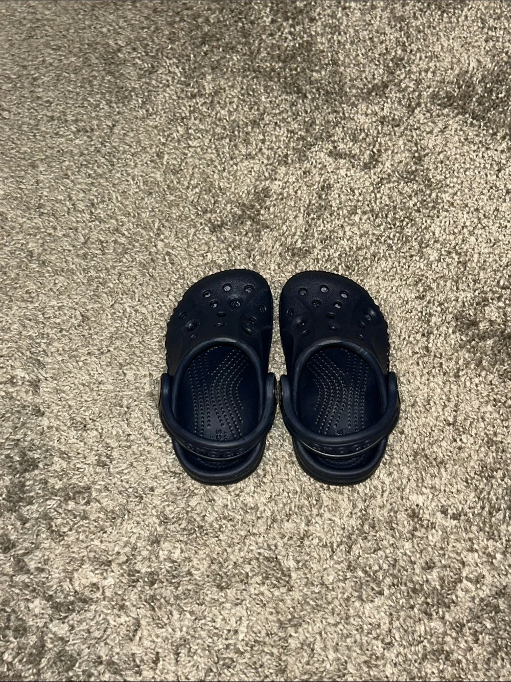 CROCS Kids Navy Blue Water Clogs with Heel Strap